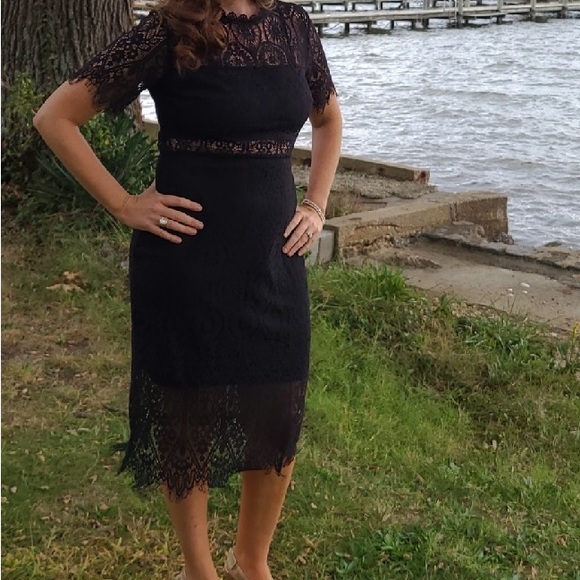 Francesca’s Eyelet Midi Dress - Picture 2 of 7